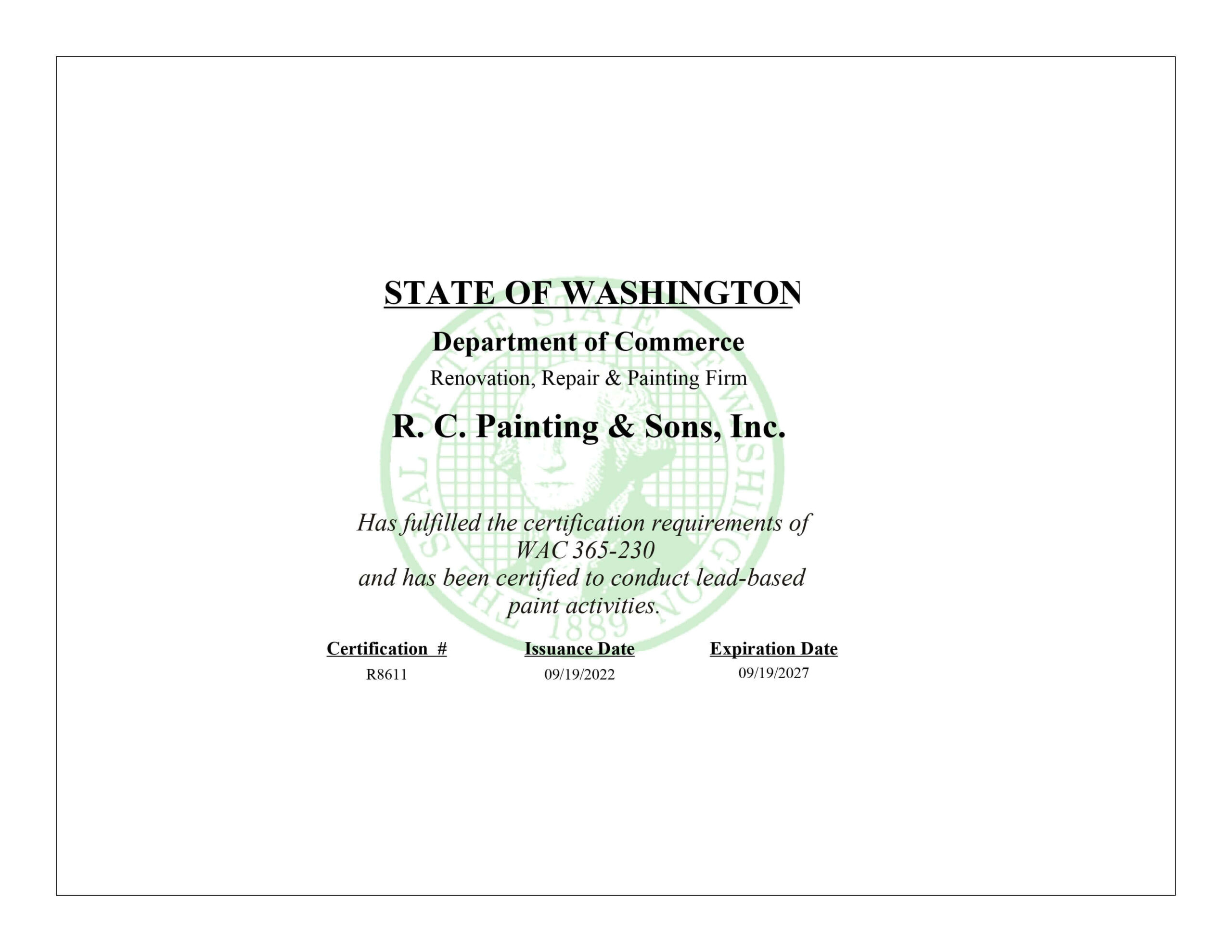 Lead abatement painter